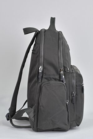Elatae Unisex Çok Gözlü Günlük Seyahat Okul Sırt Çantası Gri 17295