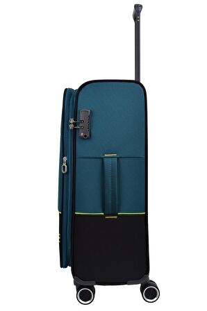 Pierre Cardin Ultra Light Hafif Lüx Kumaş Orta Boy Valiz Petrol PC8200