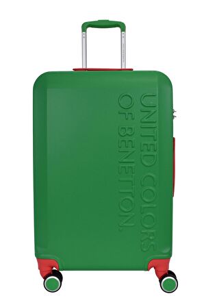 United Colors Of Benetton Lüx Abs 2'li Valiz Seti Orta Boy - Kabin Boy Yeşil BNT600