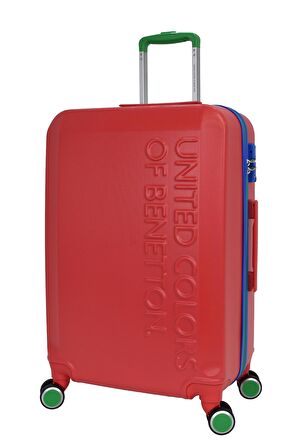 United Colors Of Benetton Lüx Abs 2'li Valiz Seti Orta Boy - Kabin Boy Kırmızı BNT600