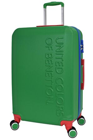 United Colors Of Benetton Lüx Abs 2'li Valiz Seti Büyük Boy - Orta Boy Yeşil BNT600