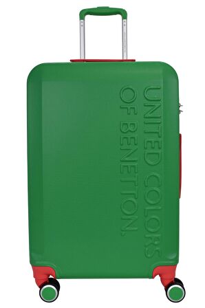 United Colors Of Benetton Lüx Abs 2'li Valiz Seti Büyük Boy - Orta Boy Yeşil BNT600