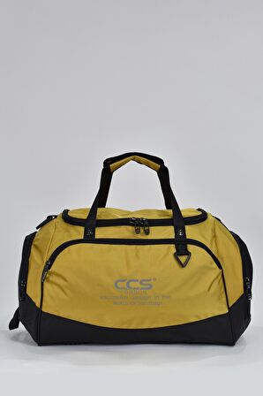 Elatae Ccs Orta Boy Unisex Çok Gözlü Spor Fitness Seyahat Çantası Sarı 31413