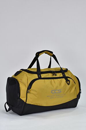 Elatae Ccs Orta Boy Unisex Çok Gözlü Spor Fitness Seyahat Çantası Sarı 31413