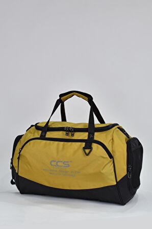 Elatae Ccs Orta Boy Unisex Çok Gözlü Spor Fitness Seyahat Çantası Sarı 31413