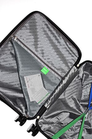 United Colors Of Benetton Orta Boy Kırılmaz Valiz Polipropilen Siyah BNT1000
