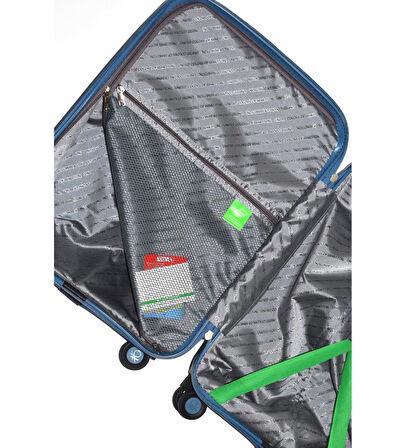 Benetton Büyük Boy %100 Polipropilen Valiz Aqua Bnt2000