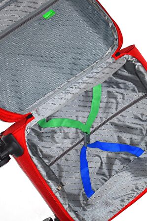 United Colors Of Benetton Ultra Light Kumaş Kabin Boy Valiz Kırmızı BNT2400