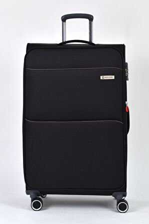 Pierre Cardin Ultra Light Kumaş 2'li Valiz Seti Büyük Boy - Orta Boy Siyah PC6050