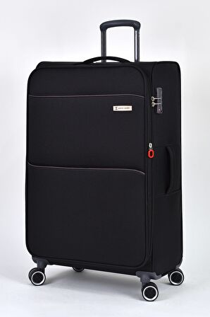 Pierre Cardin Ultra Light Kumaş 2'li Valiz Seti Büyük Boy - Orta Boy Siyah PC6050