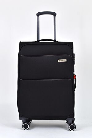 Pierre Cardin Ultra Light Kumaş 2'li Valiz Seti Büyük Boy - Orta Boy Siyah PC6050
