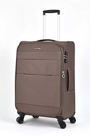 Pierre Cardin Ultra Light Hafif Lüx Kumaş Orta Boy Valiz Kahve PC4200