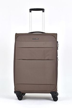 Pierre Cardin Ultra Light Hafif Lüx Kumaş Orta Boy Valiz Kahve PC4200