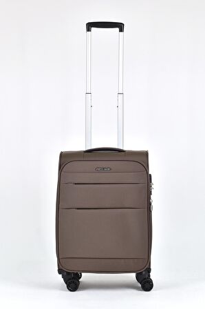 Pierre Cardin Ultra Light Hafif Lüx Kumaş Kabin Boy Valiz Kahverengi PC4200
