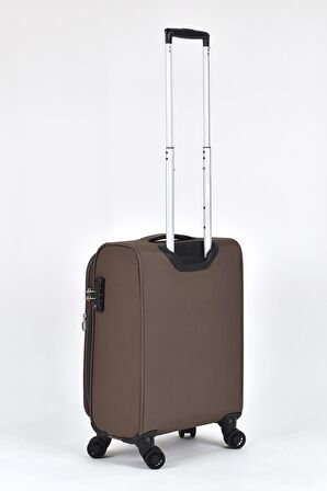 Pierre Cardin Ultra Light Hafif Lüx Kumaş Kabin Boy Valiz Kahverengi PC4200