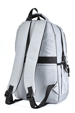 Elatae Unisex Ortopedik Çok Gözlü Günlük Seyahat Okul Sırt Çantası Gri 51696