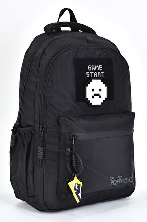 Elatae Unisex Ortopedik Çok Gözlü Günlük Seyahat Okul Sırt Çantası Siyah 51691