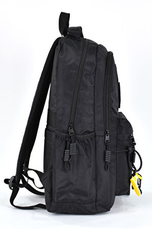 Elatae Unisex Ortopedik Çok Gözlü Günlük Seyahat Okul Sırt Çantası Siyah 51691