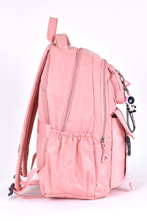 Elatae Unisex Ortopedik Çok Gözlü Günlük Seyahat Okul Sırt Çantası Pembe 51704
