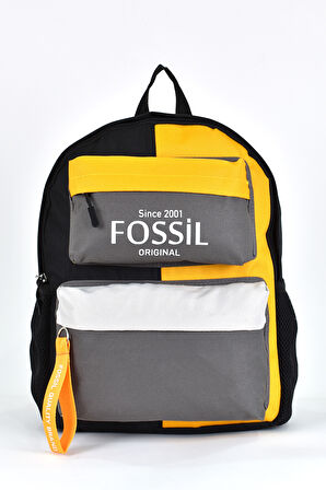 Fossil Unisex Çok Gözlü Günlük Seyahat Okul Sırt Çantası Gri 9512