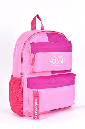 Fossil Unisex Çok Gözlü Günlük Seyahat Okul Sırt Çantası Pembe 9512