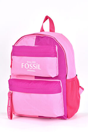 Fossil Unisex Çok Gözlü Günlük Seyahat Okul Sırt Çantası Pembe 9512