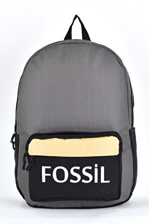 Fossil Unisex Çok Gözlü Günlük Seyahat Okul Sırt Çantası Gri 9504