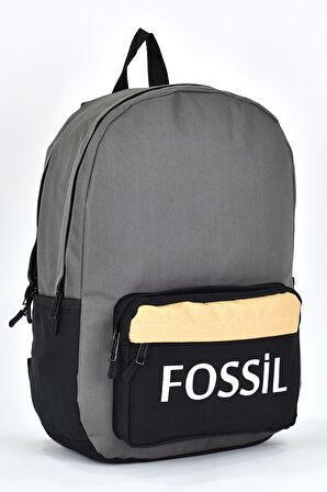 Fossil Unisex Çok Gözlü Günlük Seyahat Okul Sırt Çantası Gri 9504