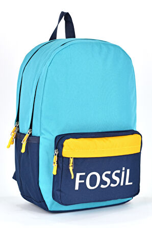 Fossil Unisex Çok Gözlü Günlük Seyahat Okul Sırt Çantası Turkuaz 9504