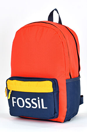 Fossil Unisex Çok Gözlü Günlük Seyahat Okul Sırt Çantası Turuncu 9504