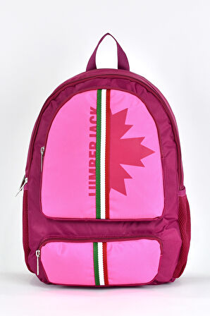 Lumberjack Çok Gözlü Unisex 2'li Okul Çantası Seti Okul Çantası ve Kalemlik Pembe LMCAN24012