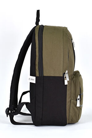 Sisley Okul Sırt Çantası Unisex Çok Gözlü Günlük Seyahat Sırt Çantası Haki 12919