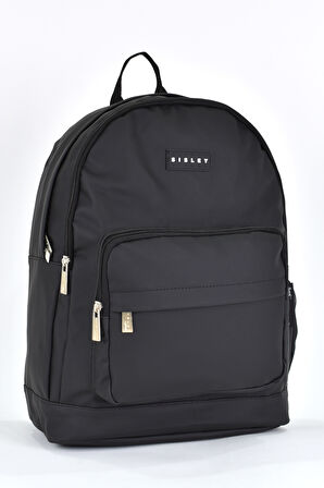 Sisley Okul Sırt Çantası Unisex Çok Gözlü Günlük Seyahat Sırt Çantası Siyah 12913
