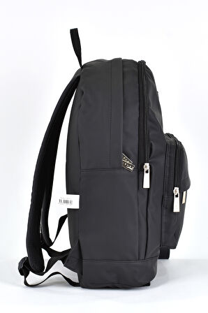 Sisley Okul Sırt Çantası Unisex Çok Gözlü Günlük Seyahat Sırt Çantası Siyah 12913