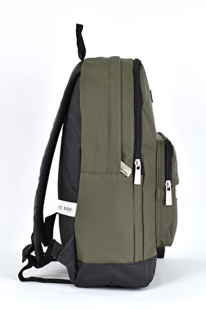 Sisley Okul Sırt Çantası Unisex Çok Gözlü Günlük Seyahat Sırt Çantası Haki 12914