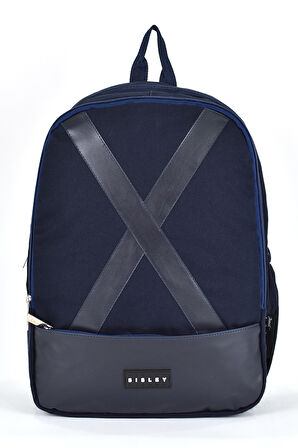 Sisley Okul Sırt Çantası Unisex Çok Gözlü Günlük Seyahat Sırt Çantası Lacivert