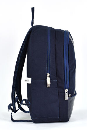 Sisley Okul Sırt Çantası Unisex Çok Gözlü Günlük Seyahat Sırt Çantası Lacivert