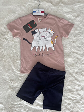 Kucaklaşan Kedi Dostlar Taytlı Kız Takım