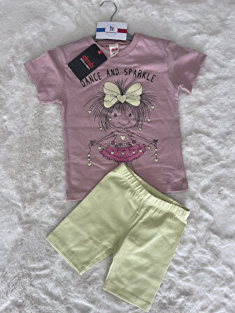 Fiyonklu Balerin Çöp Kız Taytlı Takım