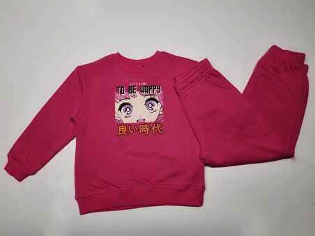 Dmb Kids M9038 Pembe Kız Çocuk Eşofman Takım- 10/11 Yaş 