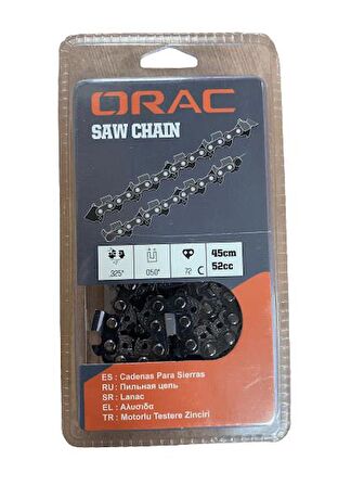 Orac 3,25/36 Diş Paket Zincir 1,3mm Köşeli