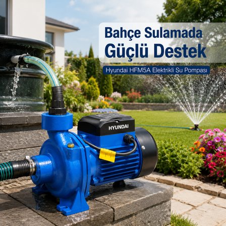 Hyundai HFM5A Elektrikli Su Pompası 2 HP 1.5 kW 485 L/dk 19 m Basma