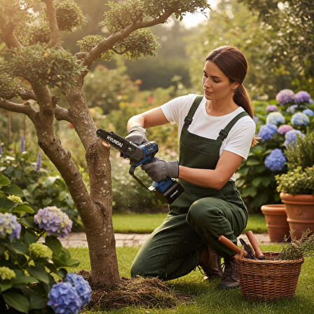 Hyundai HCS308XP Akülü Budama Testeresi 8” 21V 4Ah | 600W