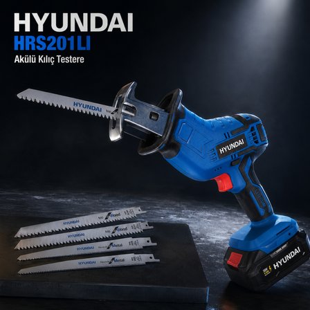 Hyundai HRS201LI 20V Akülü Kılıç Testere 2x4.0Ah Bataryalı Tilki Kuyruğu Testere