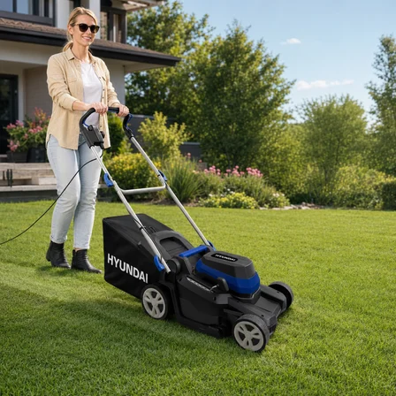 Hyundai C4608A 2000W 46 cm Elektrikli Çim Biçme Makinesi 55 L İtmeli