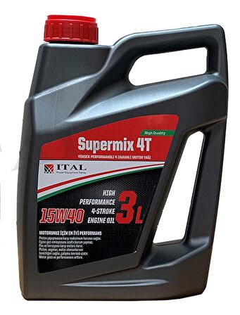 Ital Motor Yağı Süpermix 4 Zamanlı 3 Litre (15/40)