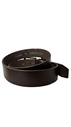 Fossil Kahverengi Hakiki Düz Deri Spor 4 cm Erkek Kemeri-120