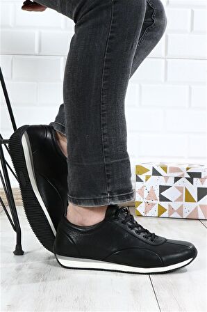 Hammerjack Semarj Hakiki Deri Siyah Erkek Günlük Ayakkabı 