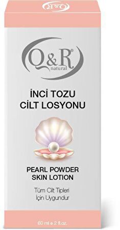 Q & R İnci Tüm Cilt Tipleri İçin Su Bazlı Yağsız Nemlendirici Yüz Bakım Losyonu 60 ml