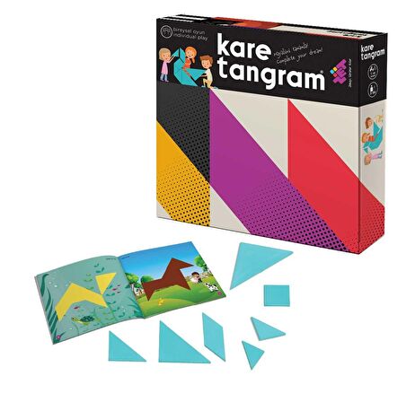 KARE TANGRAM LÜX Zeka Oyunu (7 Parça 36 Farklı Şekil) 3+ Yaş 1+ Oyuncu